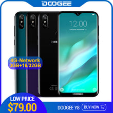 Load image into Gallery viewer, DOOGEE Y8 Android 9.0 FDD LTE 6.1inch 19:9 Waterdrop LTPS Screen Smartphone MTK6739 3GB RAM 16GB ROM 3400mAh Dual SIM 8.0MP